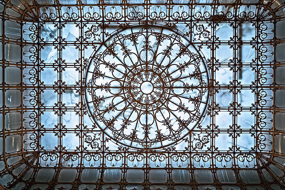 Palatul Parlamentului Glass Roof Looking Up copy